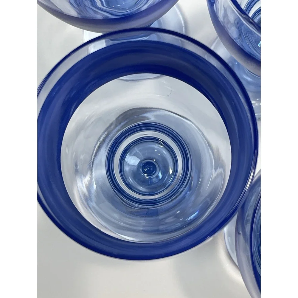 Vintage‎ Libbey Nova Blue Water Goblets  Set Of 5   7.5" Tall ~Discontinued~ - Picture 6 of 11
